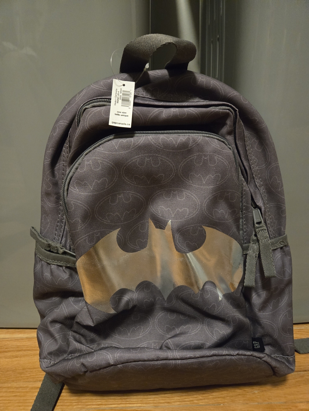 NWT Gap Batman Grey Junior Backpack Book Bag